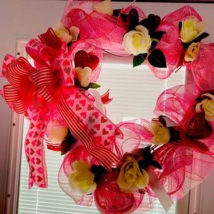 Heart valentines wreath.